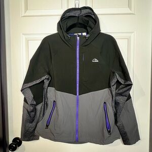 L.L. Bean Black and Gray Jacket with Purple Accents